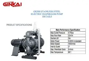 Bomba eléctrica de diafragma GKE80 de aluminio (documento 1)