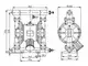 Bomba de aleación de aluminio de 1” con colectores integrados