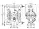 Bomba de aluminio de 1½” con conexiones roscadas y conjunto intermedio de aleación de aluminio